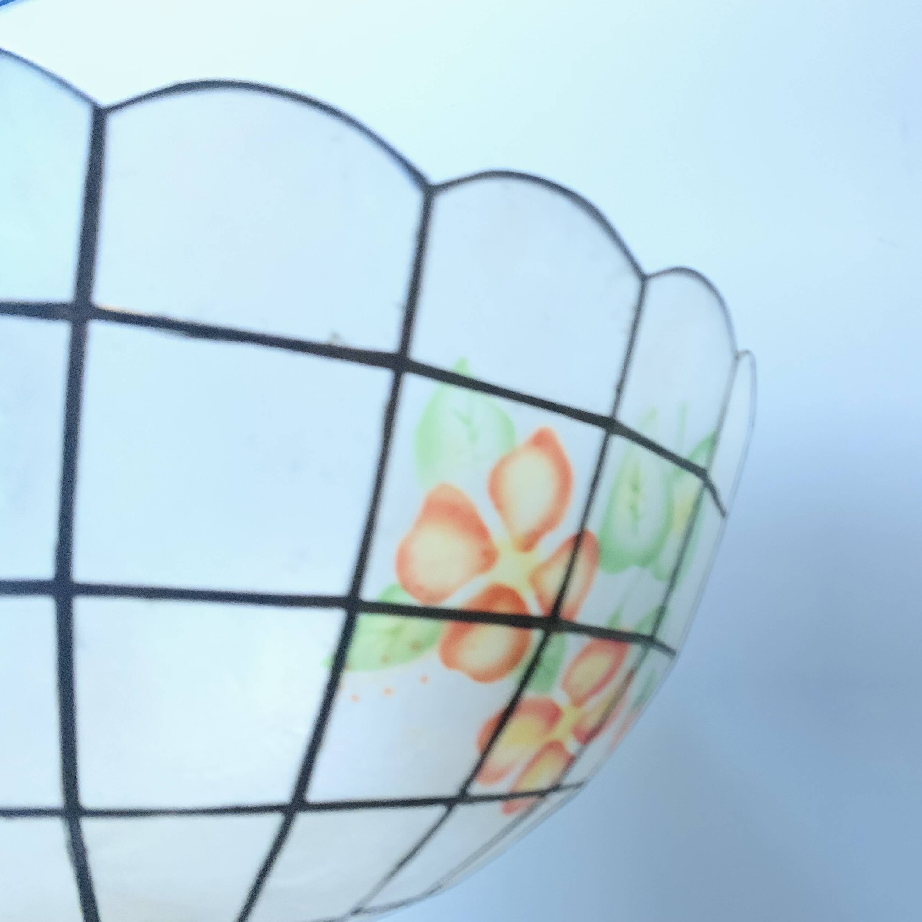 Vintage mother-of-pearl and brass pendant/chandelier