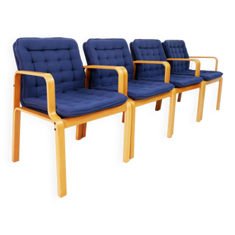 Set of 4 Swedish dining chairs by Kinnarps