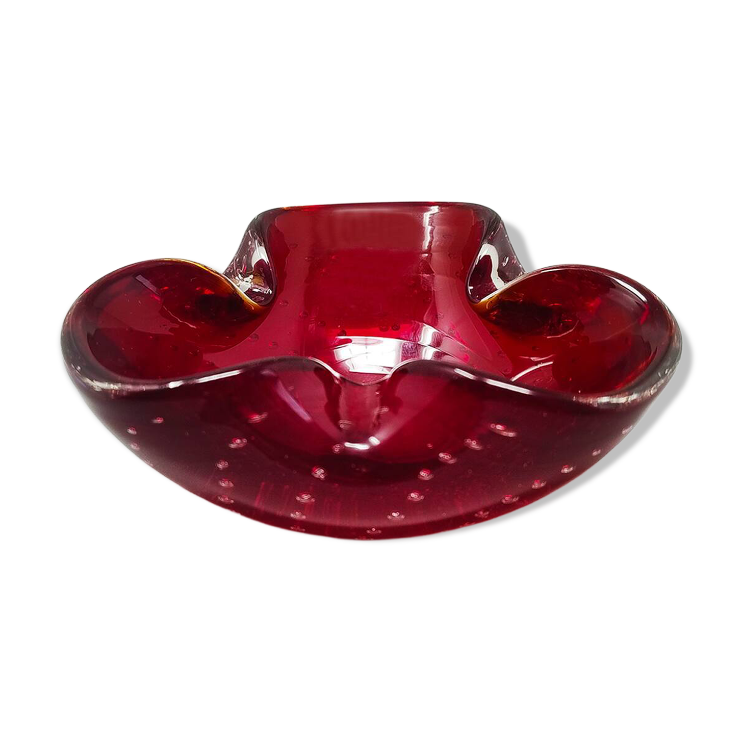 Cendrier ou vide-poches magnifique des années 1960 par Flavio Poli pour Seguso. Fabriqué en Italie.