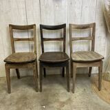 Series of 3 "taberna" chairs