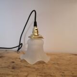 Vintage opaline portable lamp