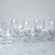 Set of 7 engraved crystal glasses