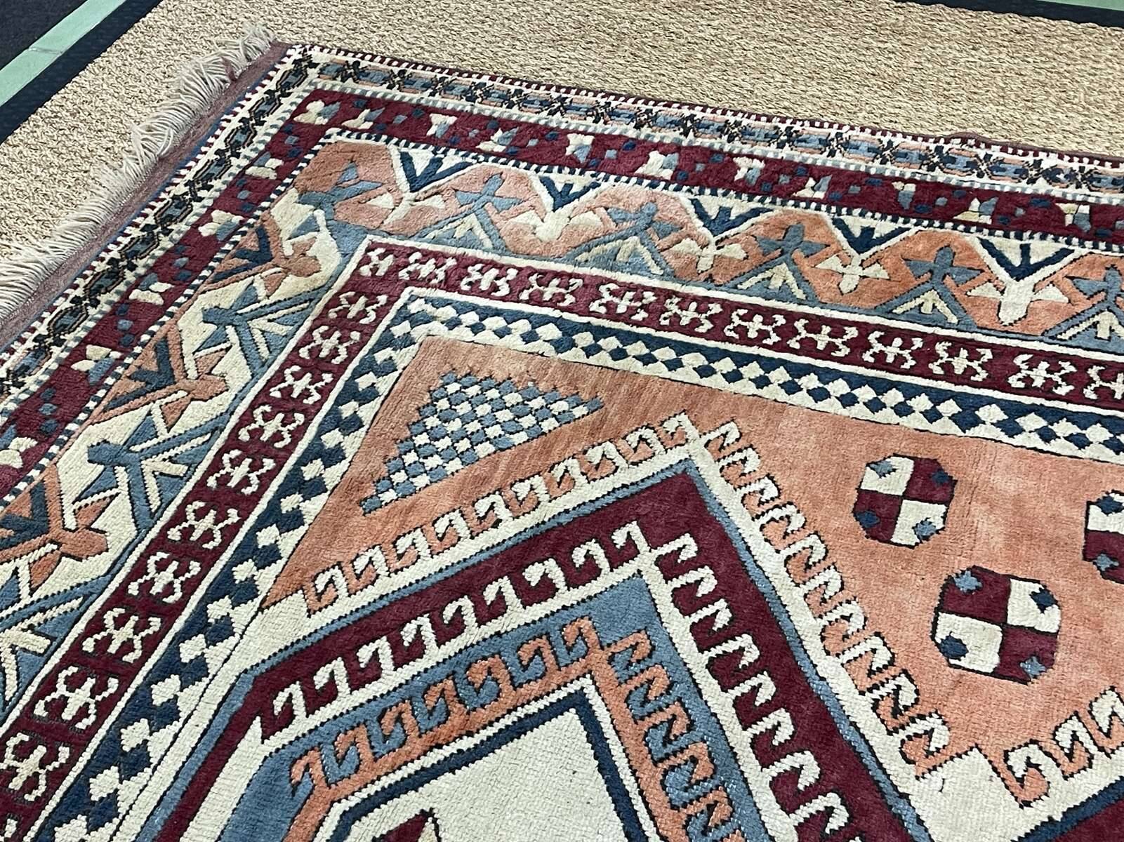 Large handmade wool Iranian carpet
