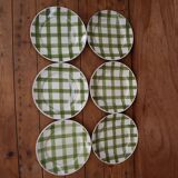 Set of 6 Moulin des Loups "Nappe" flat plates