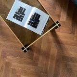 Vintage smoked crystal coffee table by Renato Polidori 70s