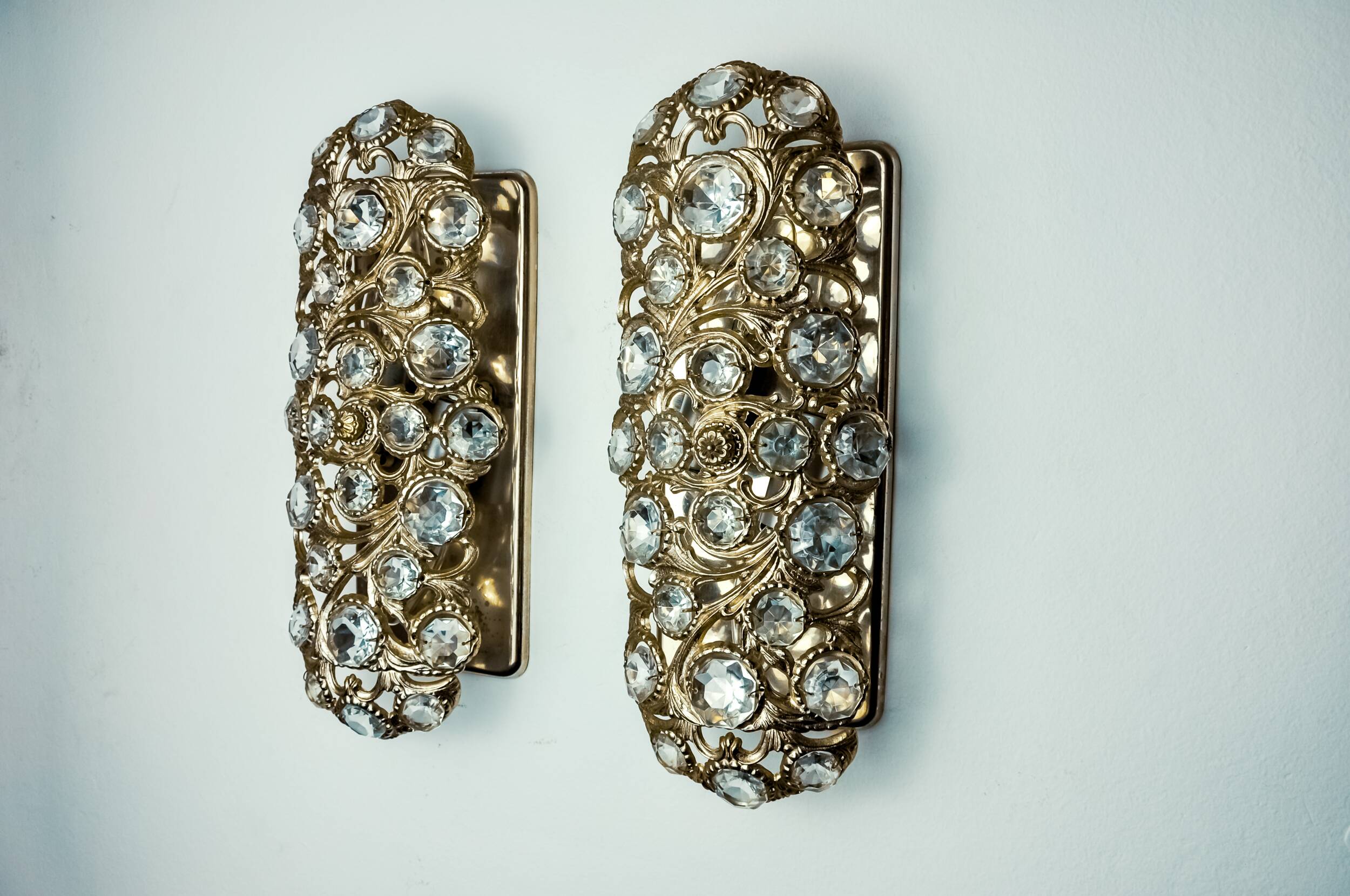 Pair of Palwa wall lights by Ernest Palm, 1960, Spain