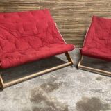 Vintage IKEA sofa and armchair set (1974) – Karin Mobring
