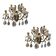 Large Bronze and Crystal Wall Sconces, Set of 2, Italy, 1950s