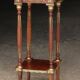 Home / Very finely crafted veneered wooden pedestal. With its marble