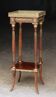 Home / Very finely crafted veneered wooden pedestal. With its marble