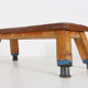 Industrial leather bench