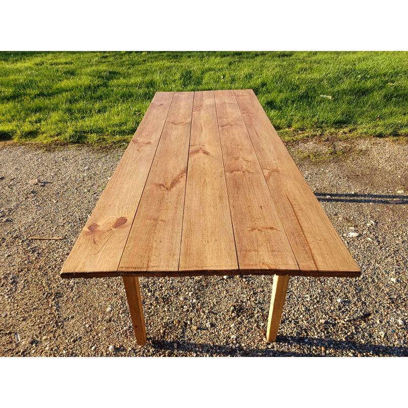 Table de ferme campagnarde en pin