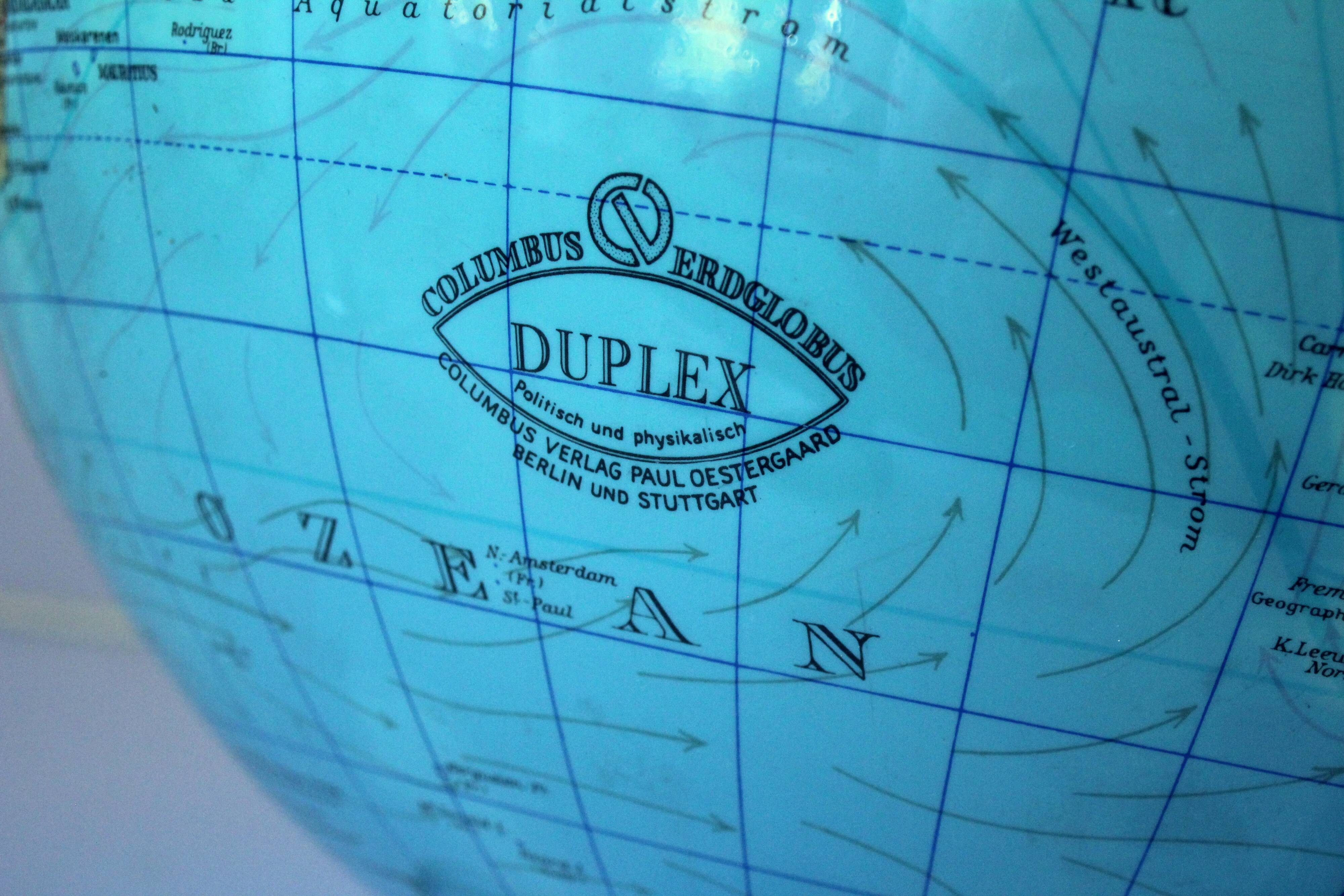 1980s illuminated globe Columbus Duplex with day/night - side - Vintage