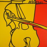 Valerio ADAMI (1935) Cello, 1976 Original vintage poster