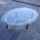 70s oval coffee table