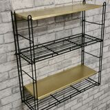Bronze and black metal shelf 1970