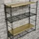 Bronze and black metal shelf 1970
