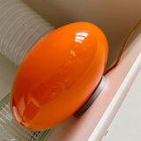 UFO lamp globe in vintage orange mushroom glass