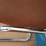 70's metal and fabric office chair