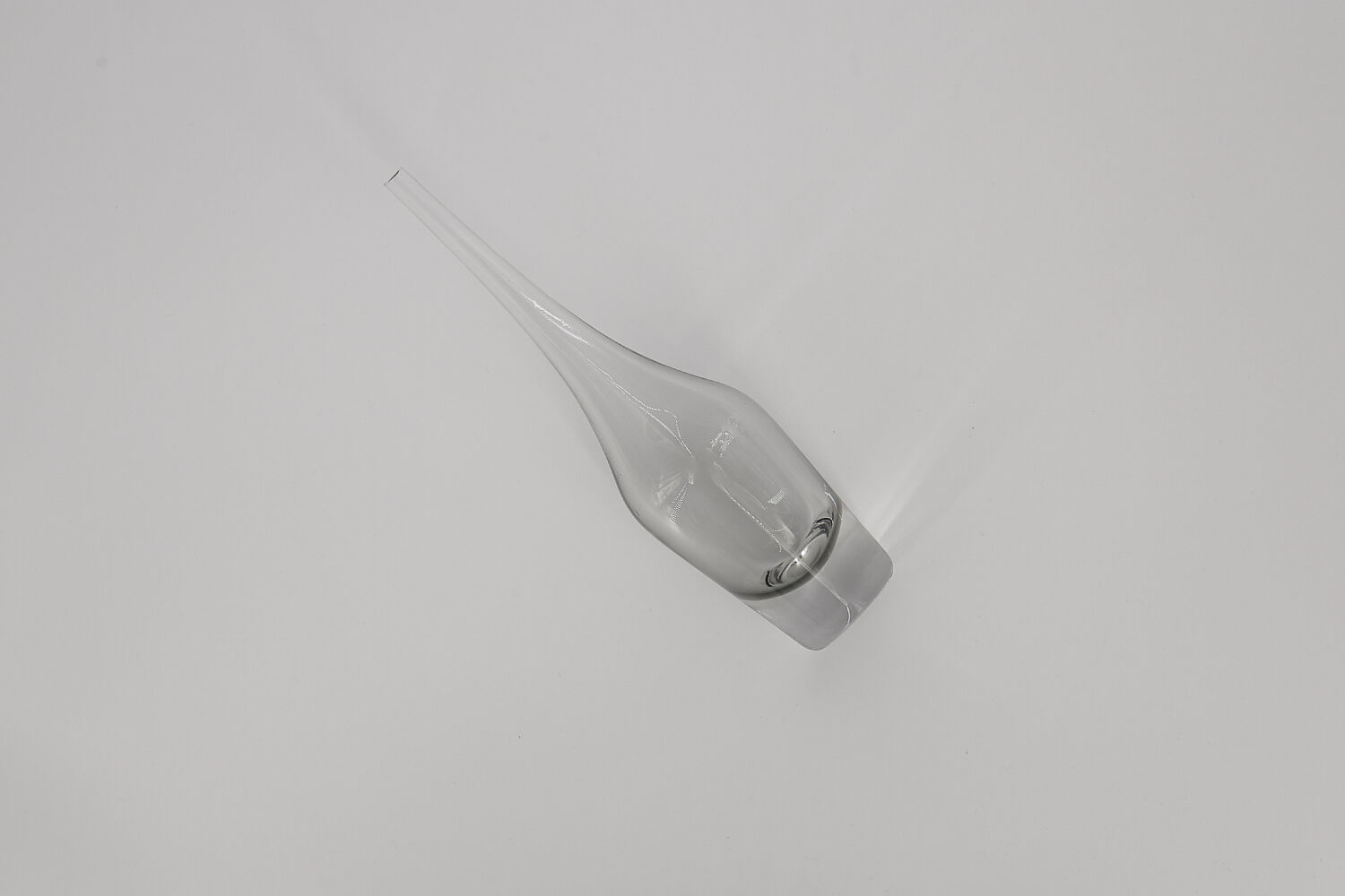 Scandinavian Glass Vase with Slim Neck, 1960s