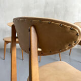 Series of 6 chairs, France 1960