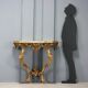 Antique drop-shaped console, Rococo style, wood, 20th century.