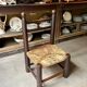 Chaise basse George Robert en bois et paille n°2