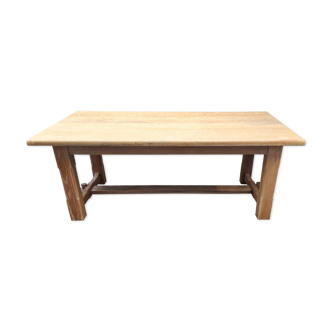 Farmhouse table in raw solid oak