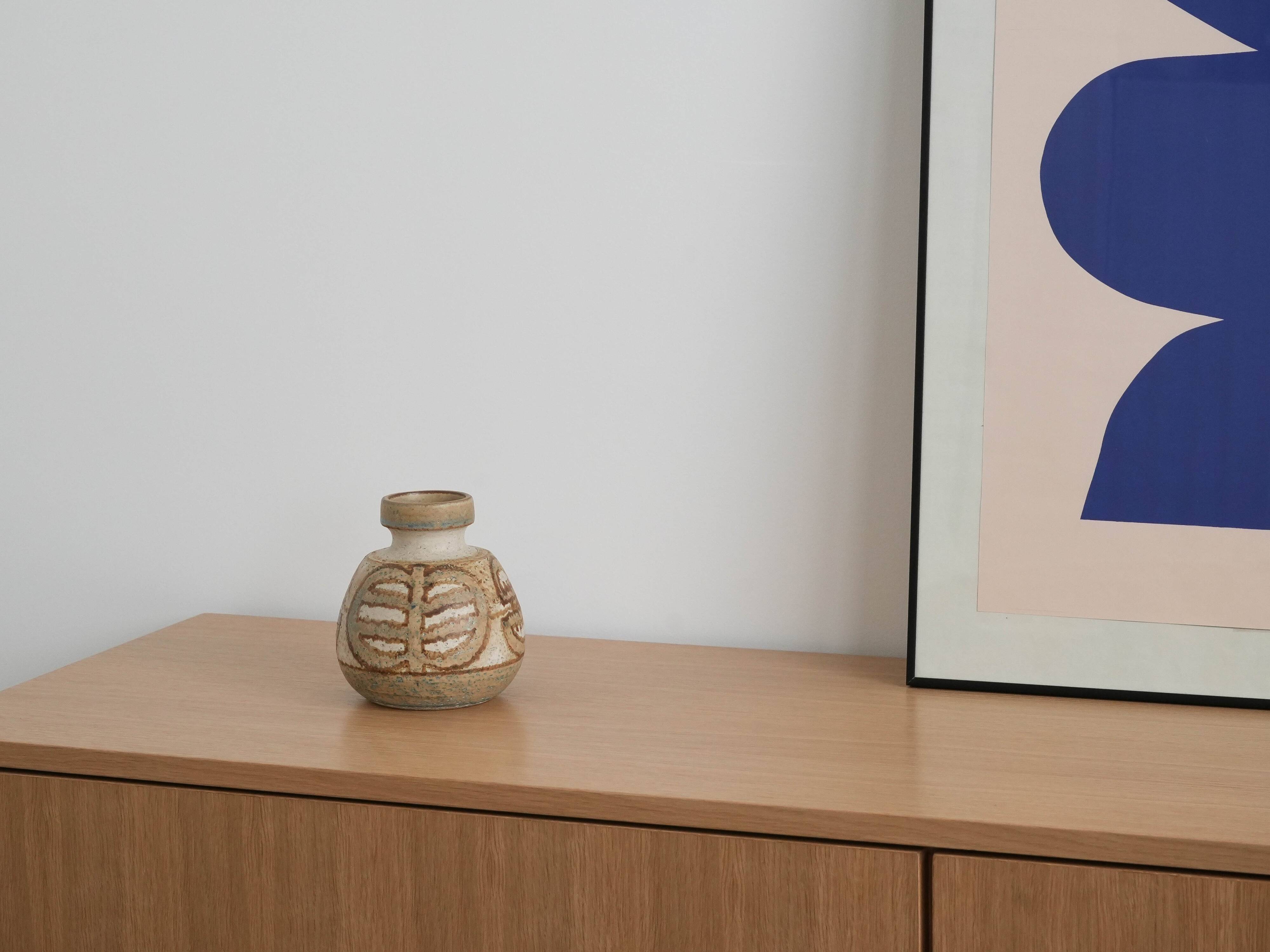Ceramic vase, Danish design, 1960s, manufacturer: Søholm