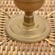 Vintage wicker and brass lamp base