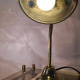 brass lamp with cabochons 1900 a20 electricity check h 34x27