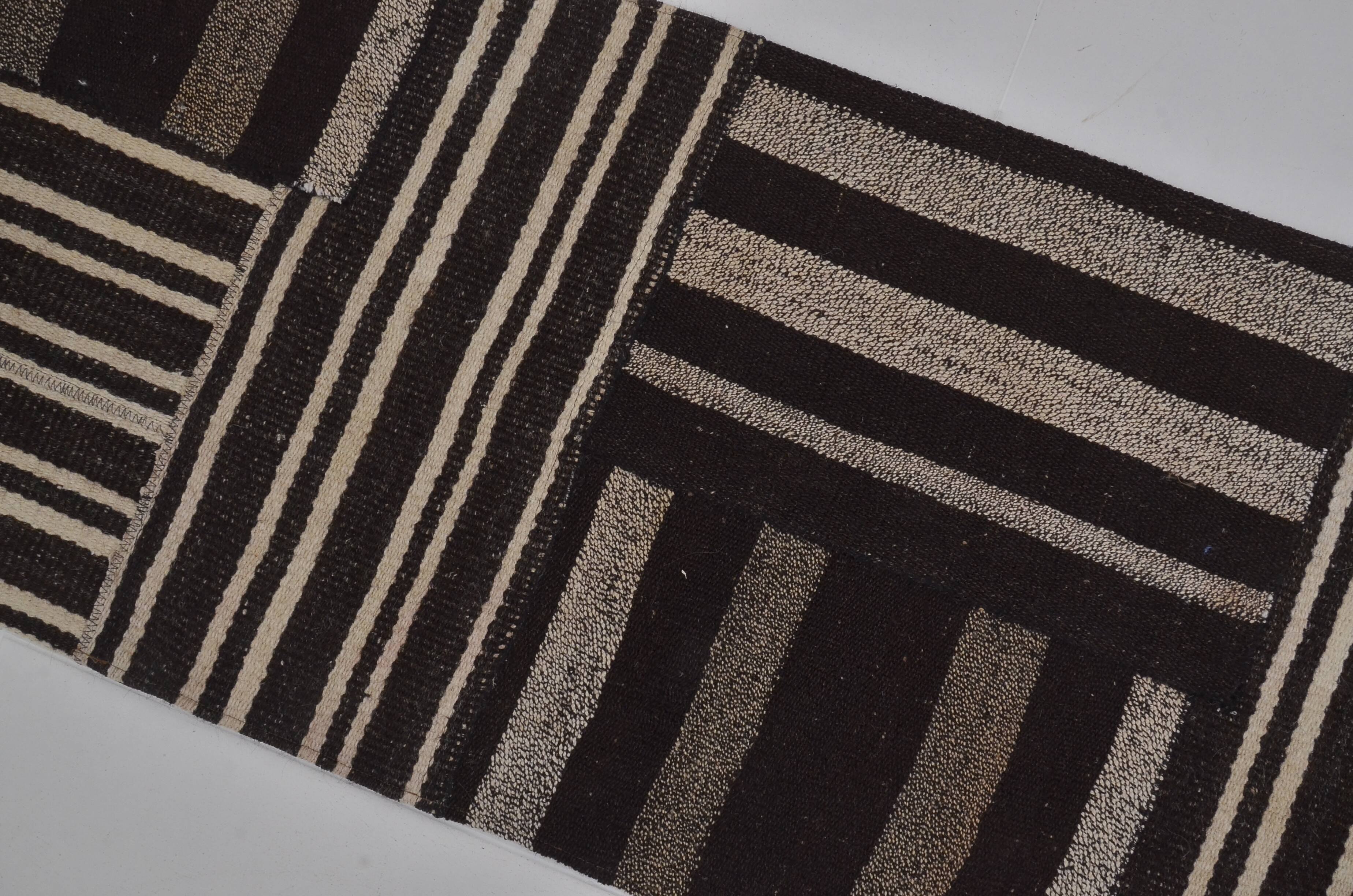 Vintage Anatolian Neutral Kilim Runner sku 3935