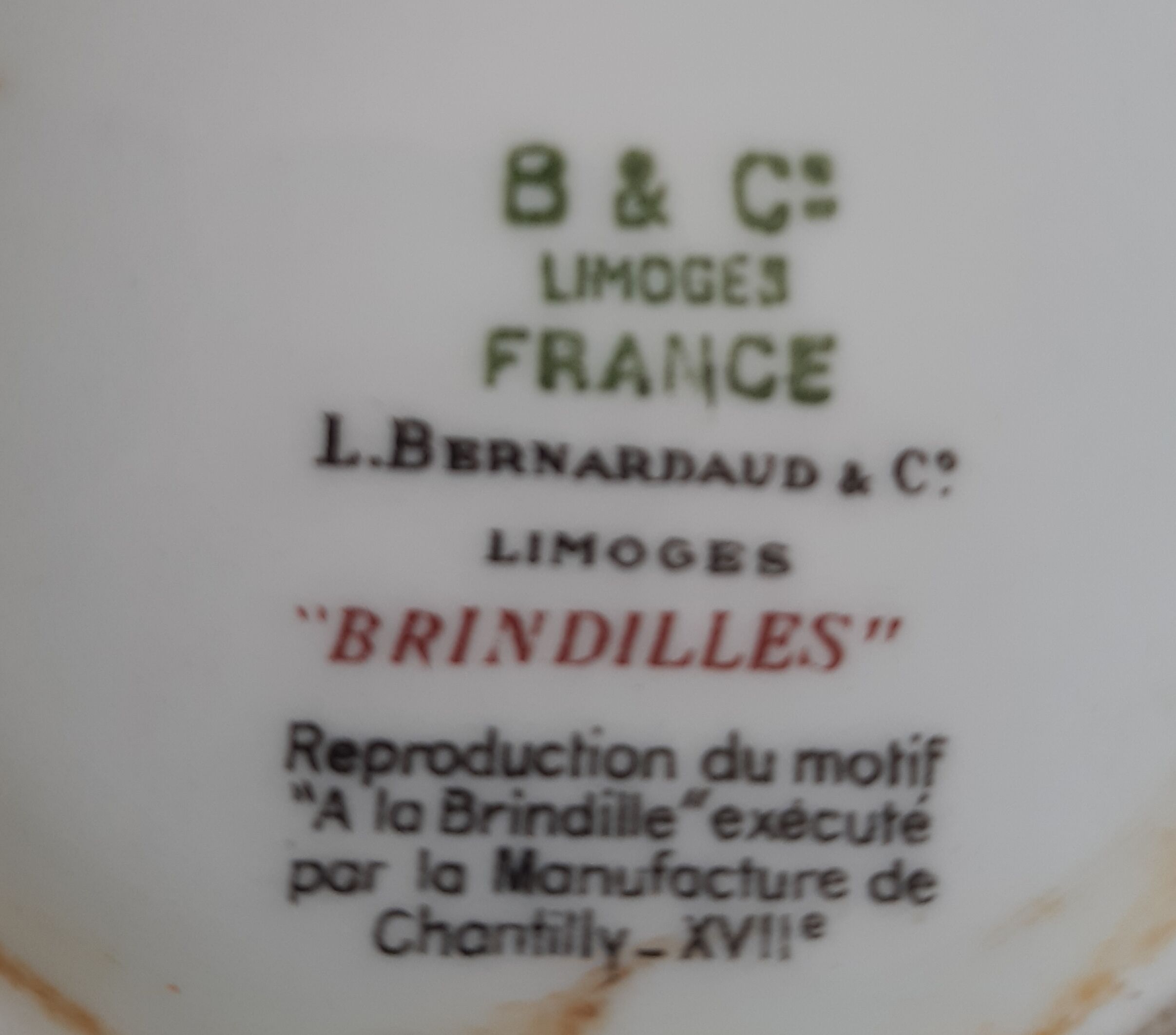 Limoges porcelain milk jug bernardaud