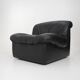 Modular black leather armchairs, 1970s
