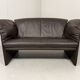 Christophe Giraud brown leather sofa Indy, Jori Belgium 1990’s