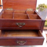 Small low cabinet for sewing from the 1930s.