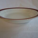 Round, hollow, opaque porcelain serving dish by digoin sarreguemines pasteur