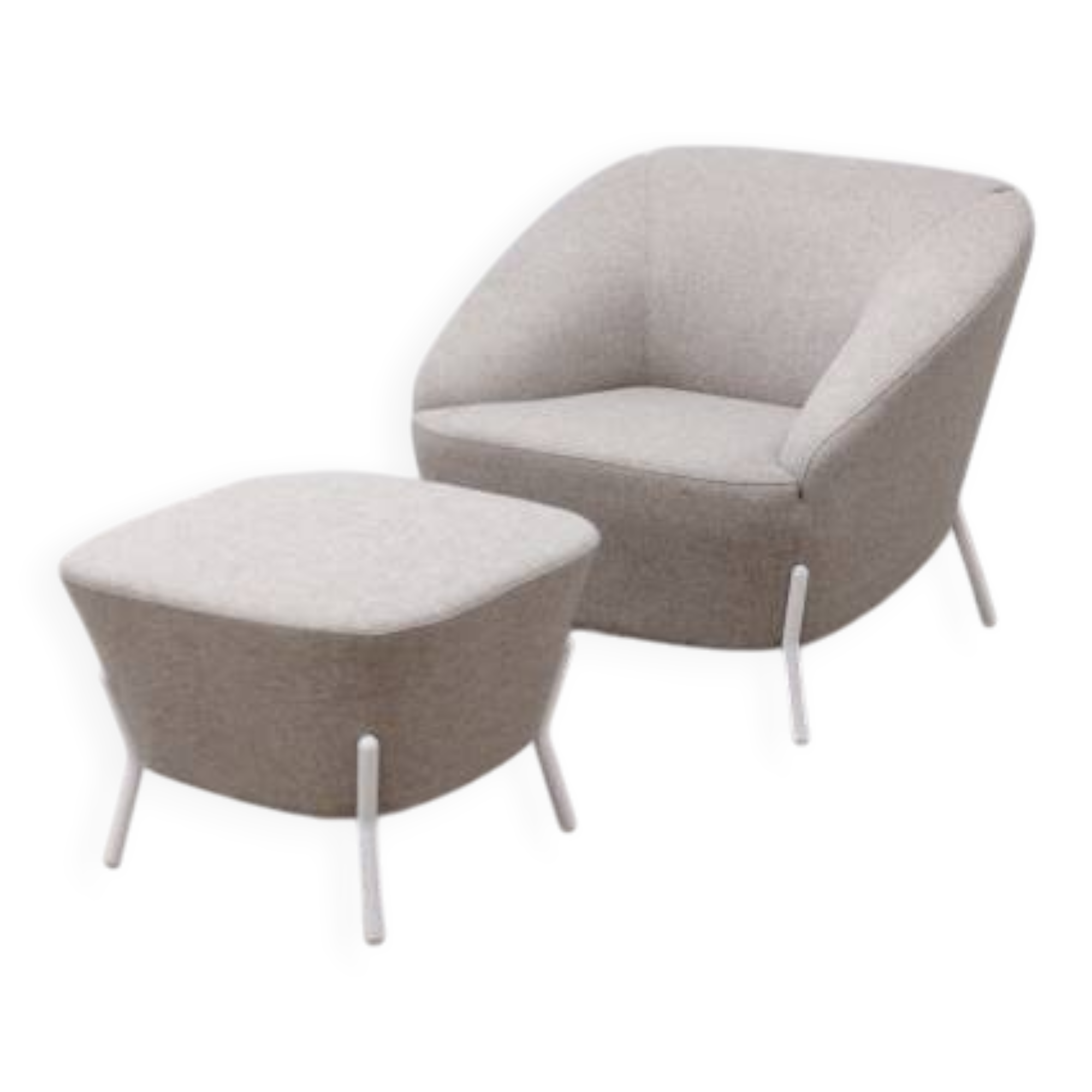 Milani Nuvola armchair + footstool