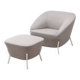 Milani Nuvola armchair + footstool