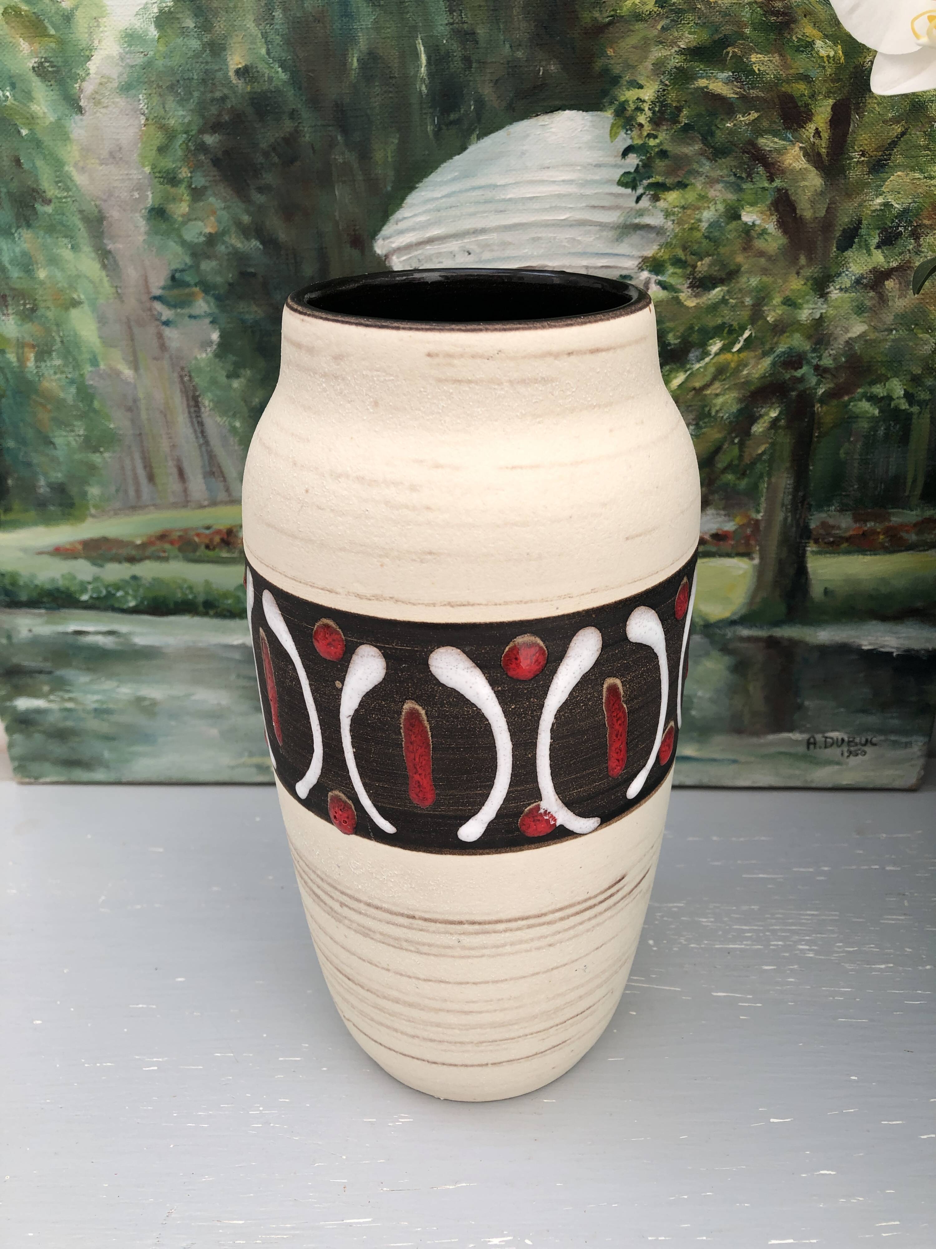 Vintage Vase Scheurich 242-22 – Ceramic West Germany – 60s/70s