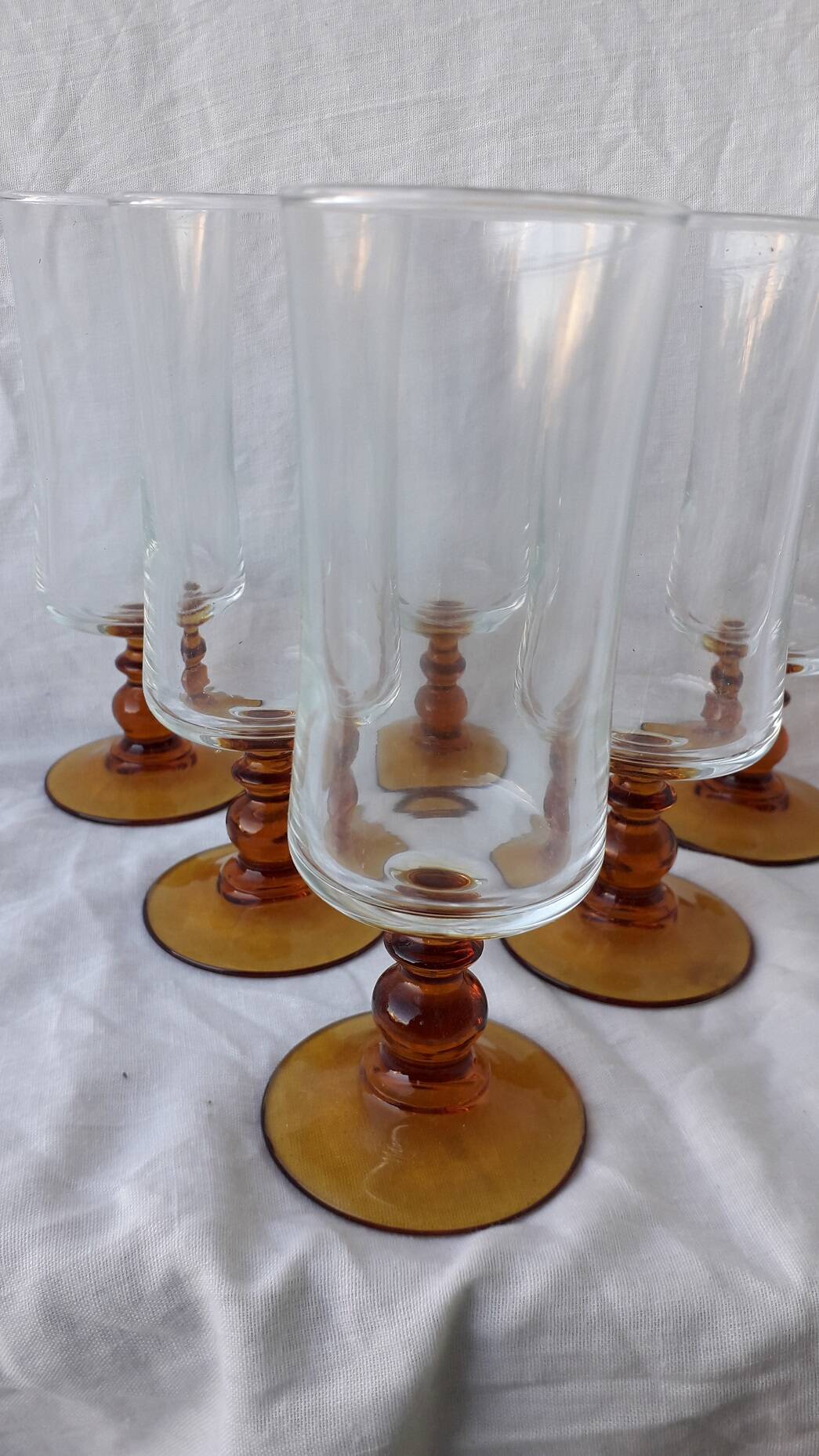 6 stemmed glasses