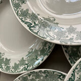 Set of 10 "Prunelle" plates Boch La Louvière