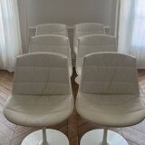 Set of 6 FLOW CHAIR chairs, by JM Massaud - MDF Italia with integrated cushions
