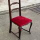 Louis XV dining chair, solid wood, burgundy velvet.