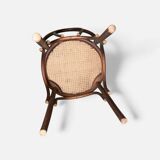 Vintage bistro chair in bent beech, caned seat – Thonet spirit