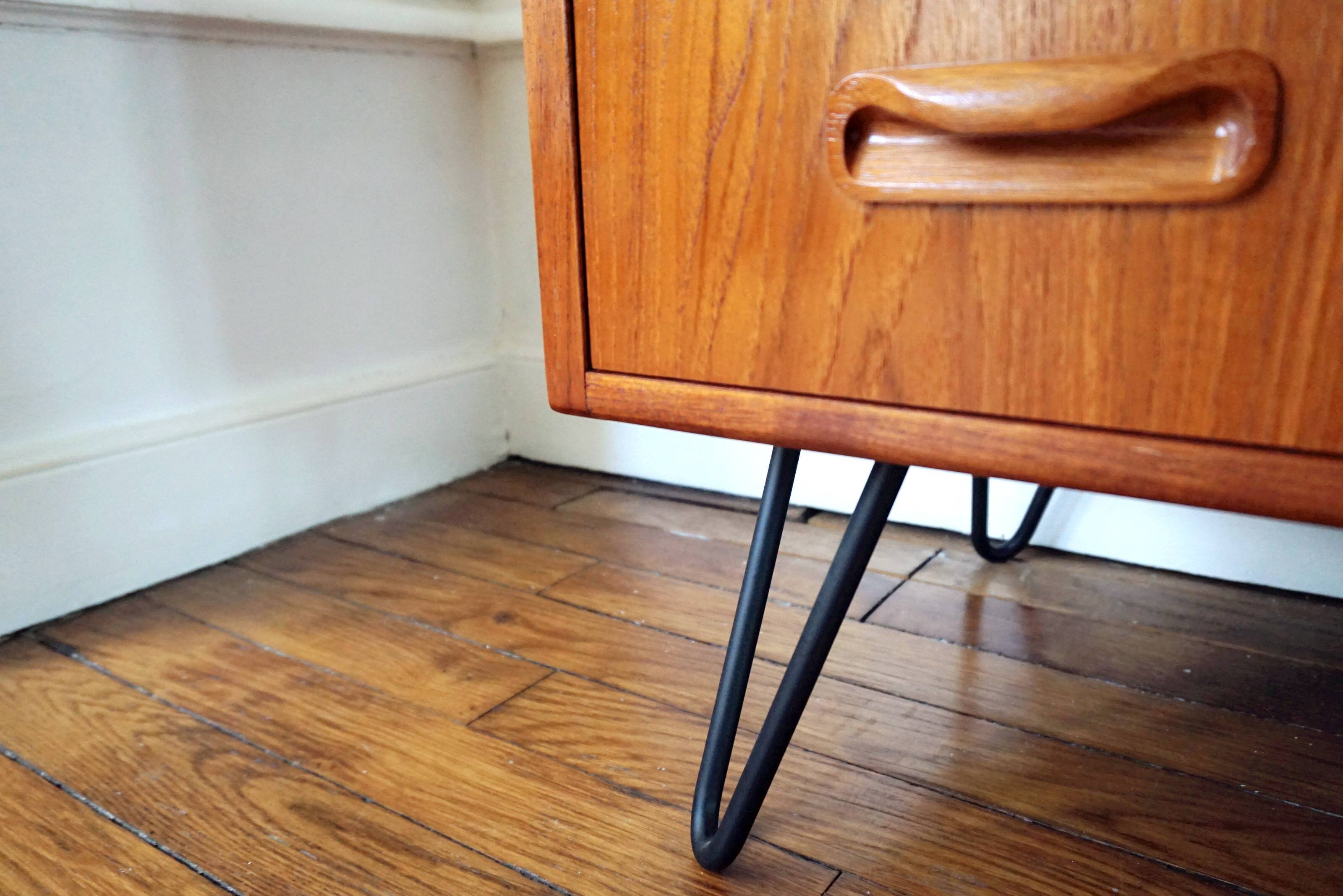 Dresser foot metal by G plan teak