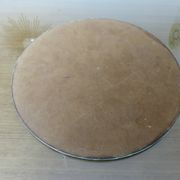 Vintage large round mirror, to be placed, bevelled, Art Deco, 1940s 50s