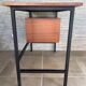 1960s modernist desk in wood and black metal, model CM172 by Paulin for Thonet.