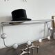 Vintage wall-mounted aluminum coat rack