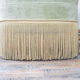 Fauteuil crapaud en velours vert pistache vintage